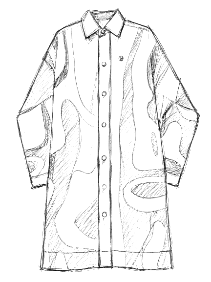 Wavy Coat Sketch
